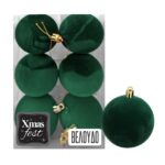 Μπάλες Βελούδινες Κυπαρίσσι πακ=6τεμ φ6 ø6cm Xmasfest 1133574 - 1 τεμ.