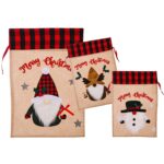 Σάκος Χριστουγέννων Λινάτσα Καρώ 57x38cm Xmasfest 1133623 - 1 τεμ.
