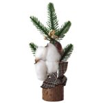 Δεντράκι σε Κορμό με Καρώ Φιόγκο 24cm Xmasfest 1133651 - 1 τεμ.