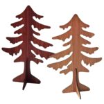 Δέντρο Ξύλινο Επιτραπέζιο 20x14cm Xmasfest 1133655 - 12 τεμ.