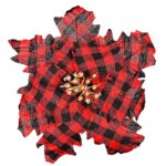 Λουλούδι Υφασμάτινο Καρώ ø23cm Xmasfest 1133657 - 12 τεμ. - Image 2