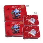 Κουτιά Μεταλλικά Xmas σετ=2 τεμ Ορθογώνια 14x10x4cm & 12x9x3,5cm Xmasfest 1133684 - 1 τεμ.
