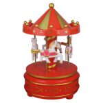 Καρουζέλ Κουρδιστό Κόκκινο-Χρυσό 18x11cm Xmasfest 1133698 - 1 τεμ.