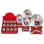 Χιονόμπαλα Άγιος Τετράγωνη Βάση ø4,5cm ø4,5x6,5cm Xmasfest 1133707 - 12 τεμ.