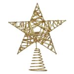 Κορυφή Μεταλλική Σπιράλ Άστρο Χρυσό 22x18cm Xmasfest 1133772 - 1 τεμ.