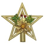 Κορυφή Δέντρου Άστρο Χρυσό με Διακόσμηση 19cm Xmasfest 1133776 - 1 τεμ.