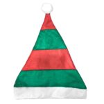 Σκούφος Ξωτικού Πράσινο-Κόκκινο Ριγέ 38x27cm Xmasfest 1133786 - 12 τεμ.