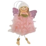 Στολίδι Μπαλαρίνα ροζ Πούπουλα 17cm Xmasfest 1133806 - 12 τεμ.