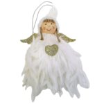 Στολίδι Αγγελούδι Λευκά Πούπουλα 19cm Xmasfest 1133807 - 12 τεμ.