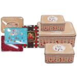 Κουτιά Μεταλλικά Xmas Ορθογώνια σετ=3 τεμ 18x13x6cm 14x10x5cm 12x9x4,5cm Xmasfest 1133816 - 1 τεμ.