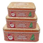 Κουτιά Μεταλλικά Xmas Ορθογώνια σετ=3 τεμ 18x13x6cm 14x10x5cm 12x9x4,5cm Xmasfest 1133816 - 1 τεμ. - Image 2