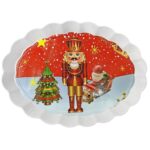 Δίσκος Πλαστικός Οβάλ Καρυοθραύστης 36x25cm Xmasfest 1133869 - 1 τεμ.