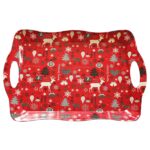 Δίσκος Πλαστικός Ορθογώνιος Merry Christmas με Μπάλες 38x26cm Xmasfest 1133871 - 1 τεμ.