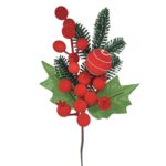 Κλαδί με Ρόδια, Μπάλα, γκι 27cm Xmasfest 1133896 - 1 τεμ.