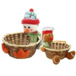 Καλάθι με Χριστουγεννιάτικη Φιγούρα ø18 x Y:17cm Xmasfest 1133979 - 1 τεμ.