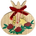 Ρόδι Ξύλινο Επιτραπέζιο Διακοσμητικό 14,5x14cm Xmasfest 1134011 - 1 τεμ.