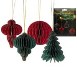 Στολίδι Χάρτινο 3D Πτυσσόμενο Κρεμαστό 10x8cm Xmasfest 1134040 - 4 τεμ.
