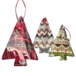 Στολίδι Κρεμαστό Πάνινο Δεντράκι 14x8cm Xmasfest 1134055 - 12 τεμ.