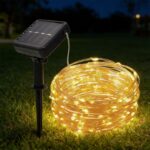 200 Λαμπάκια LED Copper Ηλιακά Λευκό Θερμό με Controller IP44 20,5m Xmasfest 1134075 - 1 τεμ.