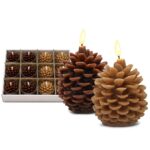 Κερί LED Κουκουνάρι 13x8cm Xmasfest 1134089 - 12 τεμ.
