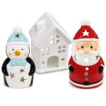 Χριστουγεννιάτικο Πήλινο Κηροπήγιο 11,5x6,5cm Xmasfest 1134122 - 36 τεμ.
