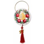 Ρόδι Κρεμαστό με Ευχές ø12x17x28cm Xmasfest 1134189 - 1 τεμ.