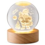 Μπάλα Γυάλινη Xmas με Βάση 6 LED ø8cm Xmasfest 1134195 - 1 τεμ.