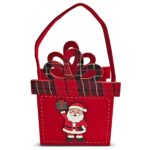 Τσόχινο Καλάθι Xmas με Ξύλινα Decor 20x12x7cm Xmasfest 1134259 - 6 τεμ.