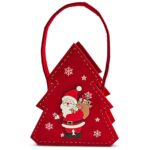 Τσόχινο Καλάθι Xmas με Ξύλινα Decor 20x12x7cm Xmasfest 1134260 - 6 τεμ.