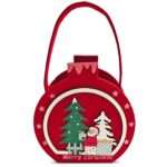 Τσόχινο Καλάθι Xmas με Ξύλινα Decor 20x12x7cm Xmasfest 1134262 - 6 τεμ.