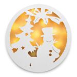 Ξύλινο Διακοσμητικό Επιτοίχιο με LED ø23cm Xmasfest 1134287 - 1 τεμ.