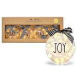 Μπάλες Γιρλάντα Xmas με Ευχές & LED 1,8m ø9,5cm Xmasfest 1134288 - 1 τεμ.