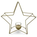 Κηροπήγιο Μεταλλικό Αστέρι 25x25x8cm Xmasfest 1134289 - 6 τεμ.