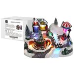 Χωριό με Αερόστατο Παράσταση Xmas με Φώς, Κίνηση, Μουσική 31x20x19cm Xmasfest 1134302 - 1 τεμ.
