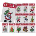 Αυτοκόλλητα Gelly Xmas Σχέδια Καρ=25x15cm Xmasfest 113552 - 12 τεμ.
