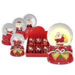 Χιονόμπαλα Άγιος με φως ø6,5cm ø6,5x9cm Xmasfest 113623 - 6 τεμ.