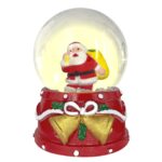 Χιονόμπαλα Άγιος με φως ø6,5cm ø6,5x9cm Xmasfest 113623 - 6 τεμ. - Image 2