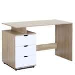 Γραφείο ArteLibre QERINO Δρυς/Λευκό Μοριοσανίδα 120x53x75cm - 1 τεμ.
