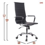 Καρέκλα Γραφείου ArteLibre ΔΙΩΝΗ Μαύρο PU 55x60x104-111cm - 1 τεμ. - Image 6