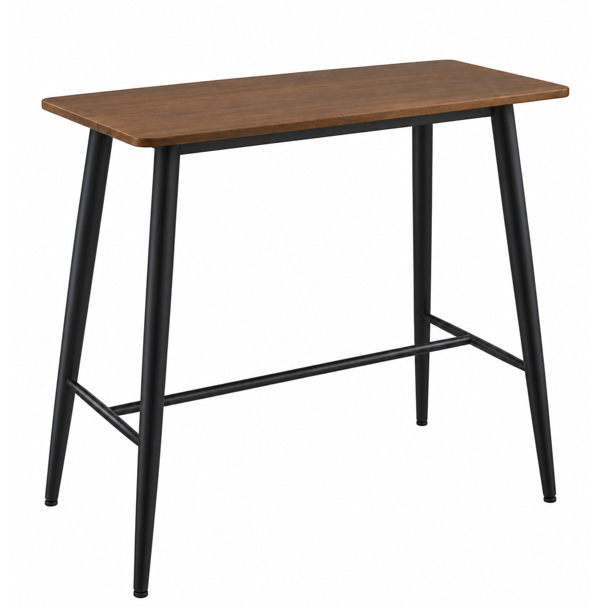 trapezimparelnorawalnutmavro120x60x106cm Τραπέζι Bar ArteLibre ELNORA Καρυδί/Μαύρο MDF/Μέταλλο 120x60x106cm - 1 τεμ. - Image 1